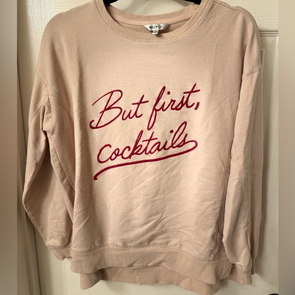 WILDFOX “But First Coctails” sweatshirt size M - Picture 3 of 6